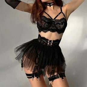 Conjunto de lingerie estilo bondage Ashley
